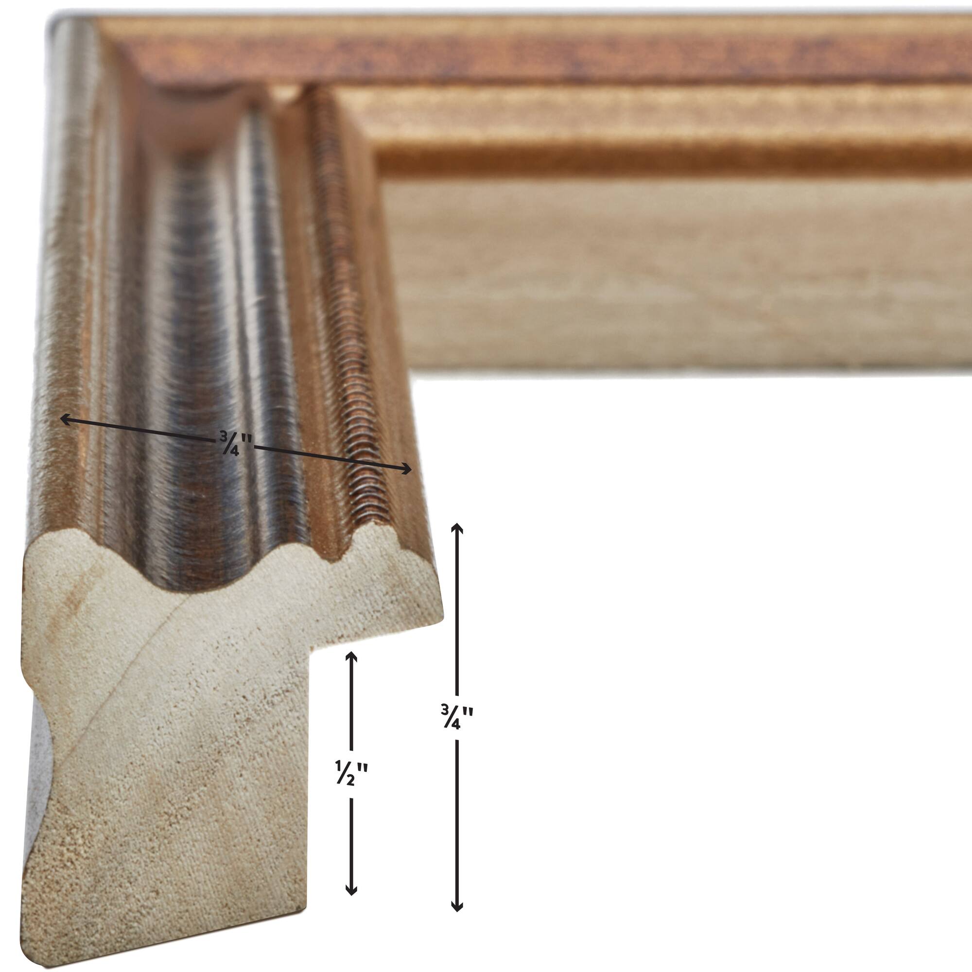 Craig Frames 4 Pack Stratton Bronze Picture Frame with Mat